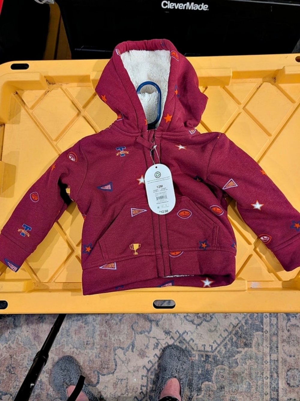 Wonder Nation Baby 12M Hooded Puffer Jacket NWT